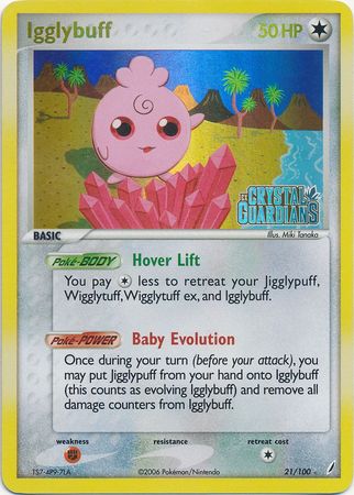 Igglybuff (21/100) (Stamped) [EX: Crystal Guardians] | Silver Goblin