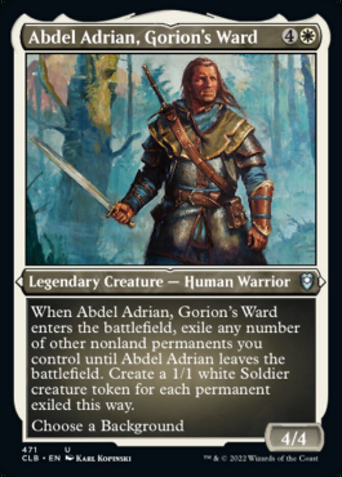 Abdel Adrian, Gorion's Ward (Foil Etched) [Commander Legends: Battle for Baldur's Gate] | Silver Goblin
