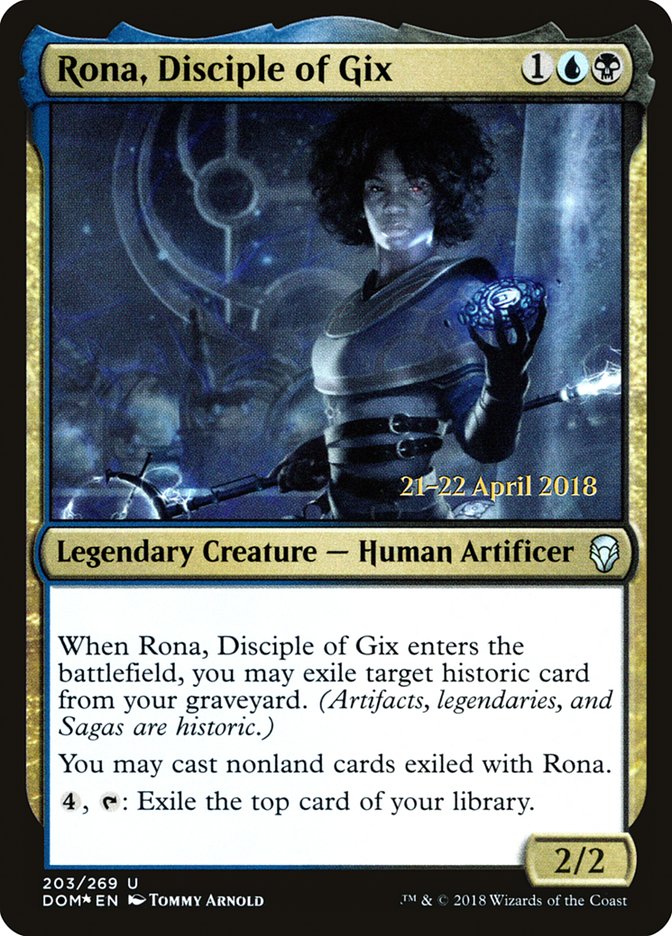 Rona, Disciple of Gix [Dominaria Prerelease Promos] | Silver Goblin