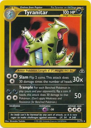 Tyranitar (31/75) [Neo Discovery Unlimited] | Silver Goblin