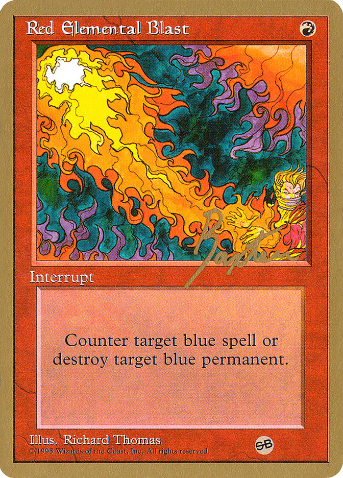 Red Elemental Blast (George Baxter) (SB) [Pro Tour Collector Set] | Silver Goblin