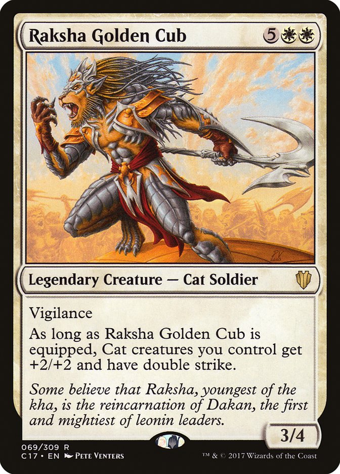 Raksha Golden Cub [Commander 2017] | Silver Goblin