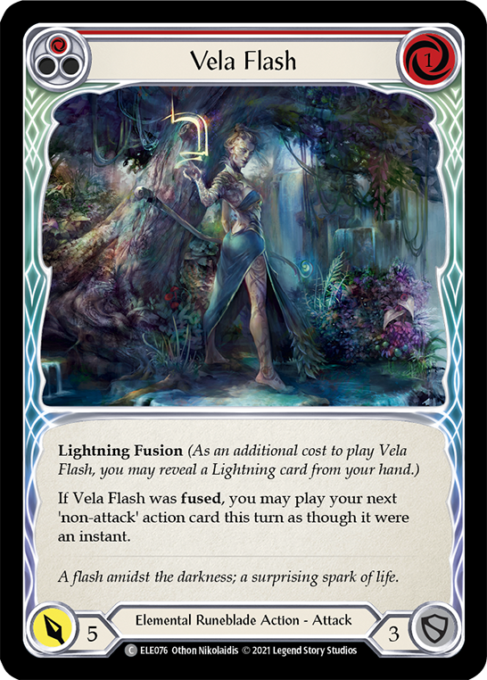 Vela Flash (Red) [ELE076] (Tales of Aria)  1st Edition Normal | Silver Goblin