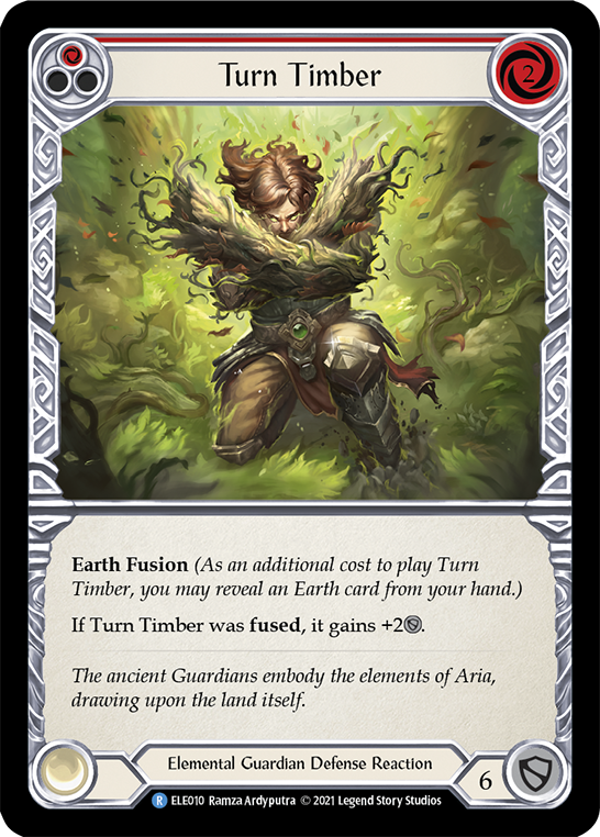 Turn Timber (Red) [ELE010] (Tales of Aria)  1st Edition Rainbow Foil | Silver Goblin