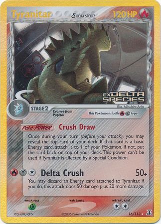 Tyranitar (16/113) (Delta Species) (Stamped) [EX: Delta Species] | Silver Goblin