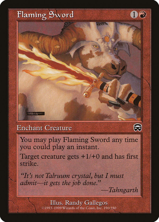 Flaming Sword [Mercadian Masques] | Silver Goblin