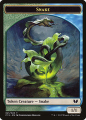 Snake (021) // Saproling Double-Sided Token [Commander 2015 Tokens] | Silver Goblin