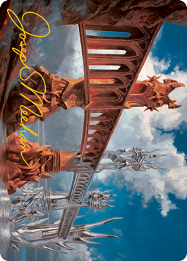 Silverbluff Bridge Art Card (Gold-Stamped Signature) [Modern Horizons 2 Art Series] | Silver Goblin