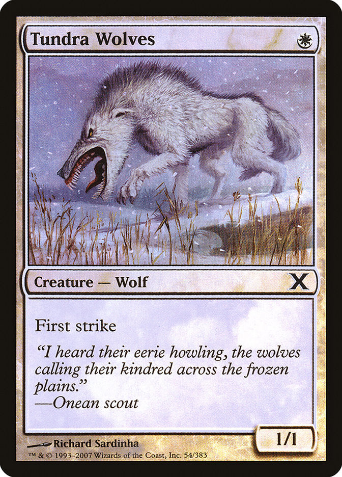 Tundra Wolves (Premium Foil) [Tenth Edition] | Silver Goblin