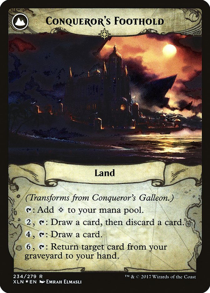 Conqueror's Galleon // Conqueror's Foothold [Ixalan Prerelease Promos] | Silver Goblin