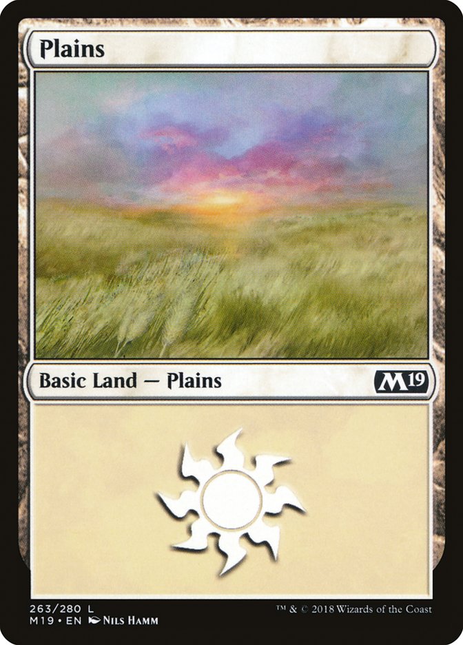 Plains (263) [Core Set 2019] | Silver Goblin