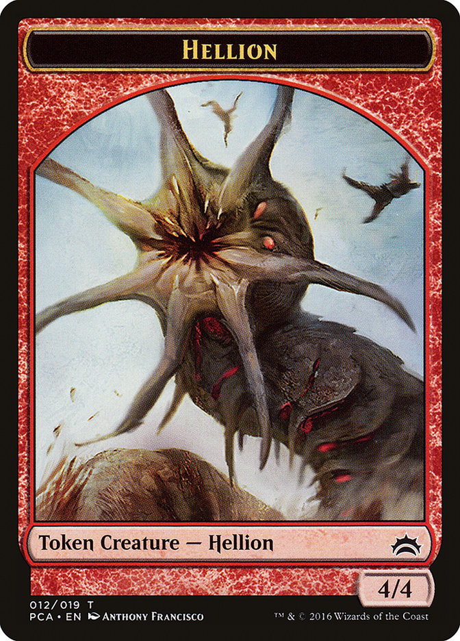 Zombie // Hellion Double-Sided Token [Planechase Anthology Tokens] | Silver Goblin
