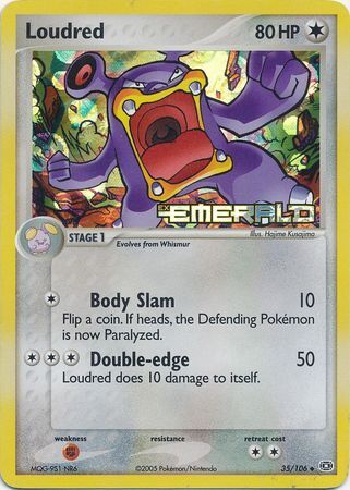 Loudred (35/106) (Stamped) [EX: Emerald] | Silver Goblin