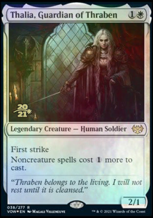 Thalia, Guardian of Thraben [Innistrad: Crimson Vow Prerelease Promos] | Silver Goblin