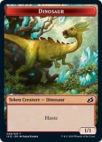 Dinosaur // Human Soldier (003) Double-Sided Token [Ikoria: Lair of Behemoths Tokens] | Silver Goblin