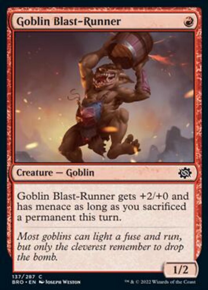 Goblin Blast-Runner [The Brothers' War] | Silver Goblin