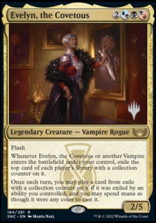 Evelyn, the Covetous (Promo Pack) [Streets of New Capenna Promos] | Silver Goblin