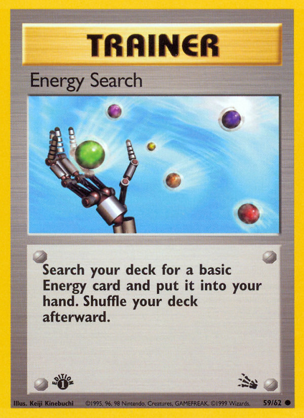 Energy Search (59/62) [Fossil 1st Edition] | Silver Goblin