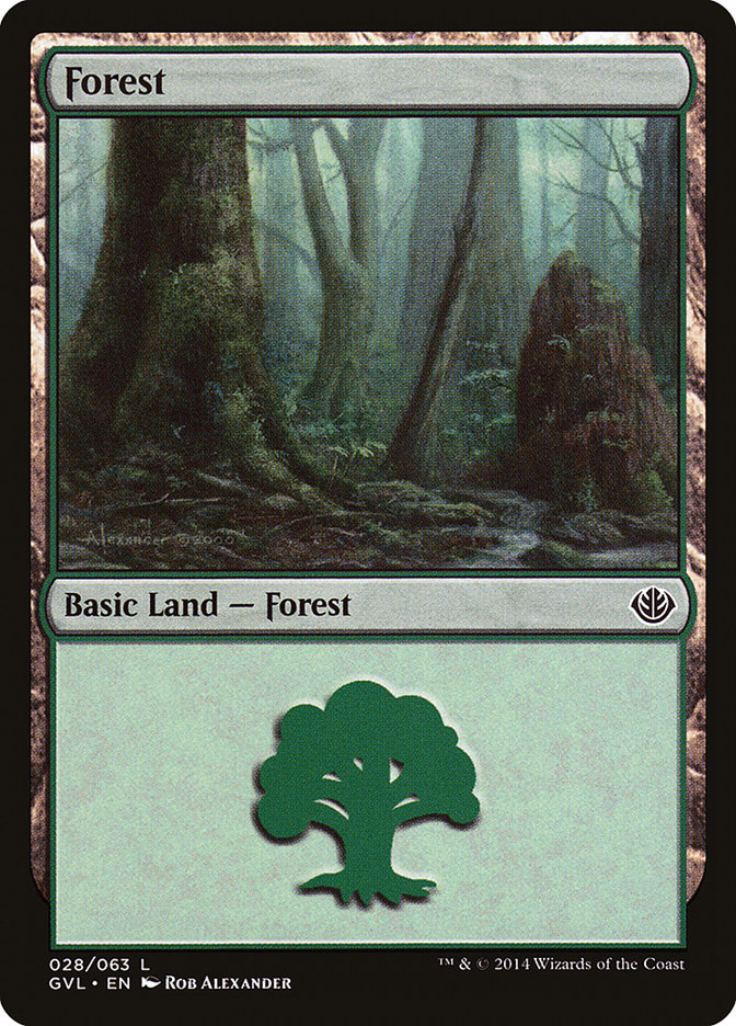 Forest (28) (Garruk vs. Liliana) [Duel Decks Anthology] | Silver Goblin