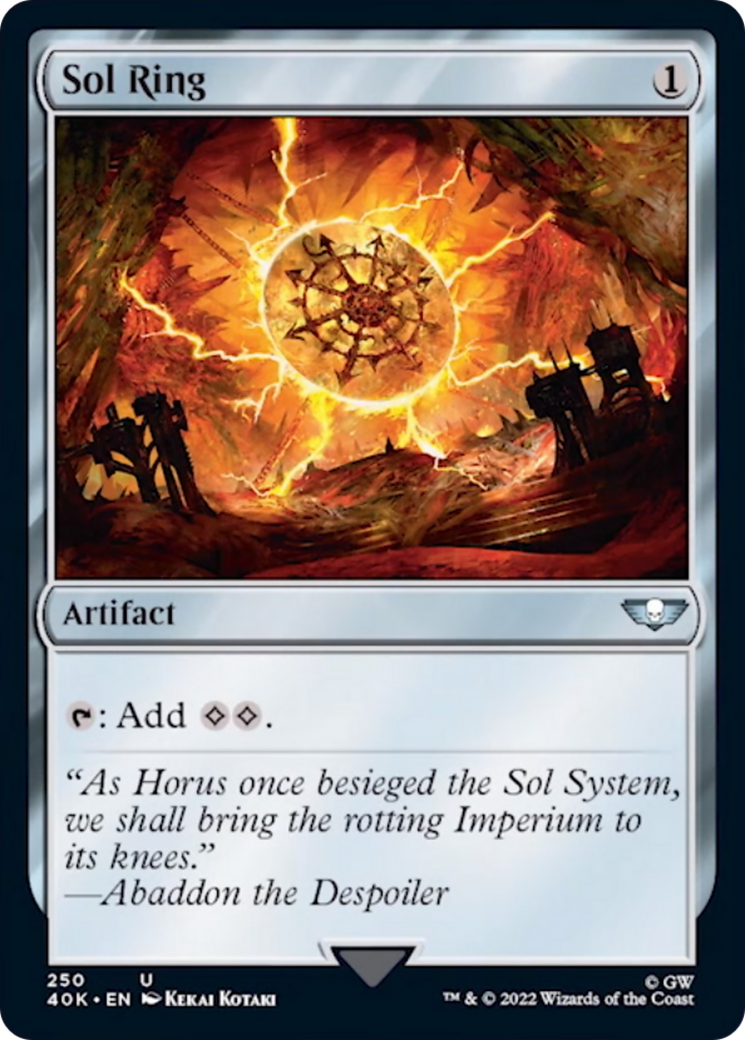 Sol Ring (250) (Surge Foil) [Warhammer 40,000] | Silver Goblin