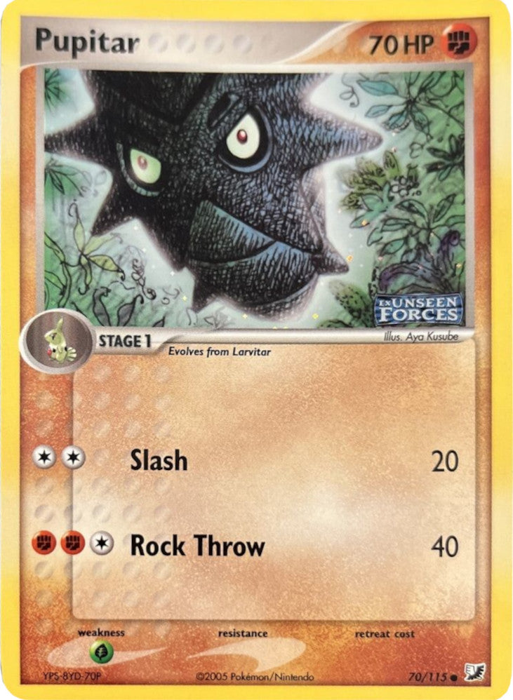 Pupitar (70/115) (Stamped) [EX: Unseen Forces] | Silver Goblin