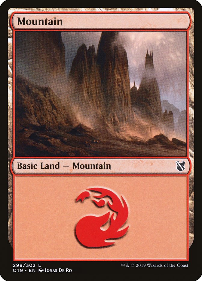 Mountain (298) [Commander 2019] | Silver Goblin