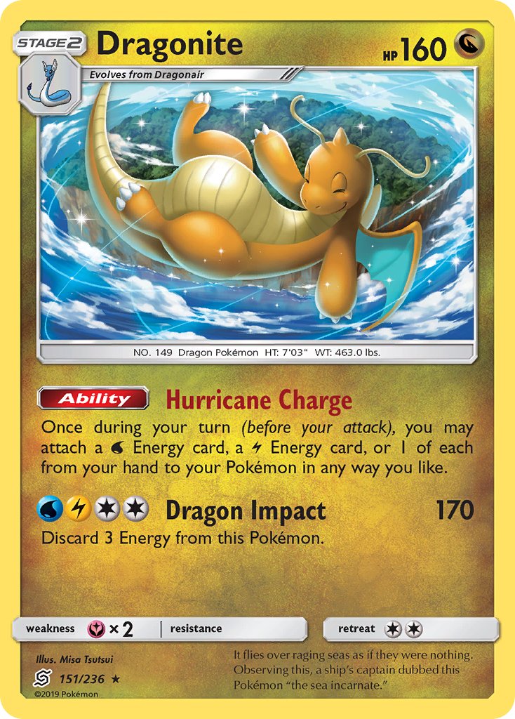 Dragonite (151/236) (Cracked Ice Holo) (Theme Deck Exclusives) [Sun & Moon: Unified Minds] | Silver Goblin
