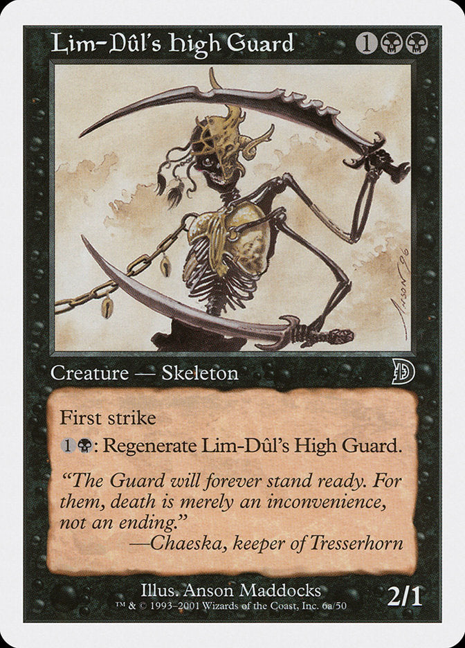 Lim-Dul's High Guard (Holding Sword) [Deckmasters] | Silver Goblin