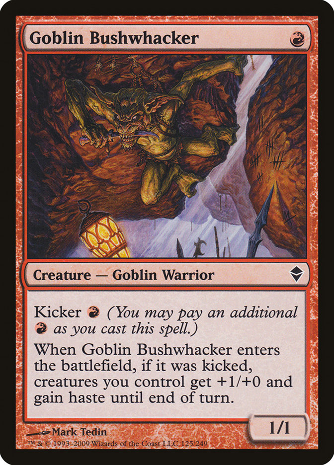 Goblin Bushwhacker [Zendikar] | Silver Goblin