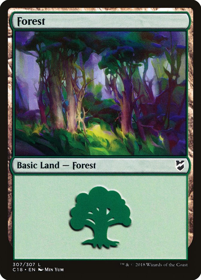 Forest (307) [Commander 2018] | Silver Goblin