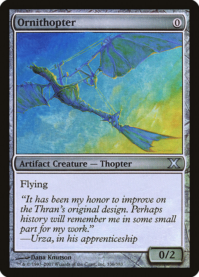 Ornithopter (Premium Foil) [Tenth Edition] | Silver Goblin