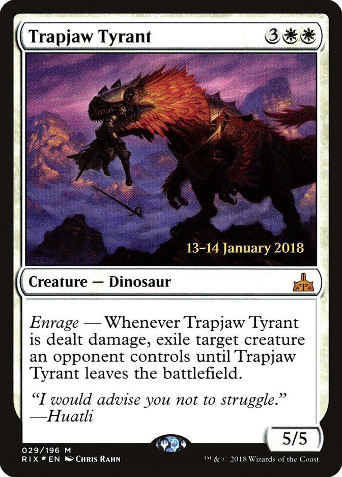 Trapjaw Tyrant [Rivals of Ixalan Prerelease Promos] | Silver Goblin