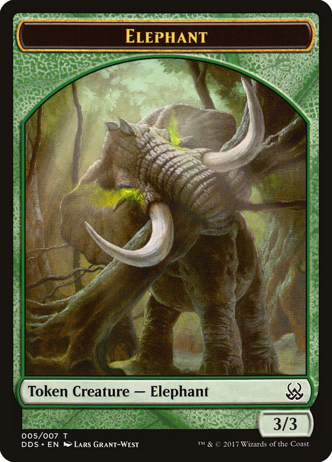 Elephant Token [Duel Decks: Mind vs. Might Tokens] | Silver Goblin