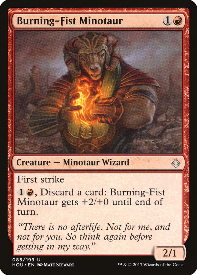 Burning-Fist Minotaur [Hour of Devastation] | Silver Goblin