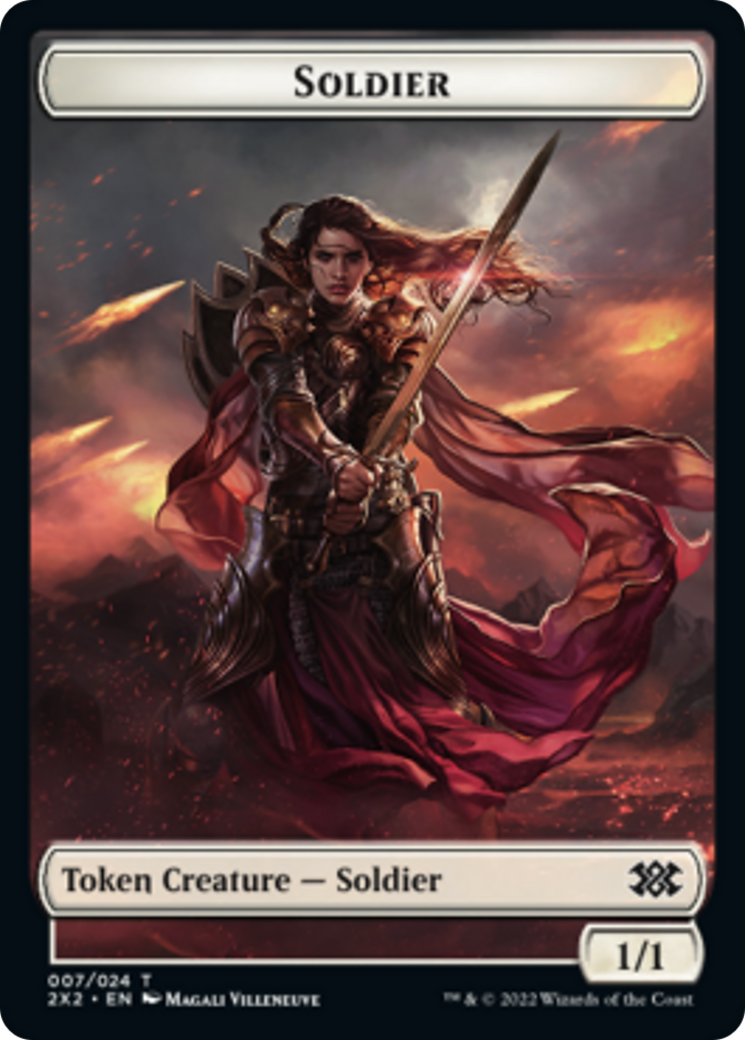 Elemental // Soldier Double-Sided Token [Double Masters 2022 Tokens] | Silver Goblin