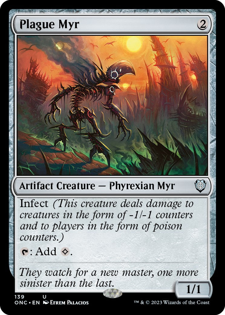Plague Myr [Phyrexia: All Will Be One Commander] | Silver Goblin