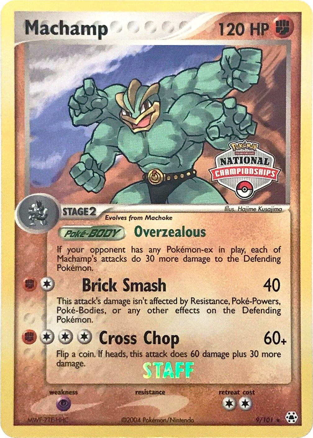 Machamp (9/101) (National Championships Promo) (Staff) [EX: Hidden Legends] | Silver Goblin