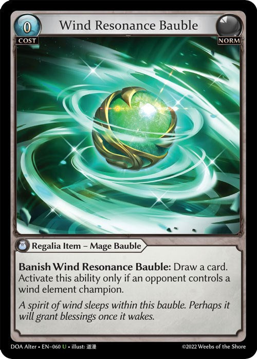 Wind Resonance Bauble (060) [Dawn of Ashes: Alter Edition] | Silver Goblin