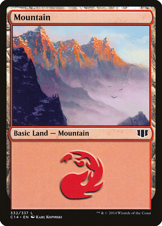 Mountain (332) [Commander 2014] | Silver Goblin