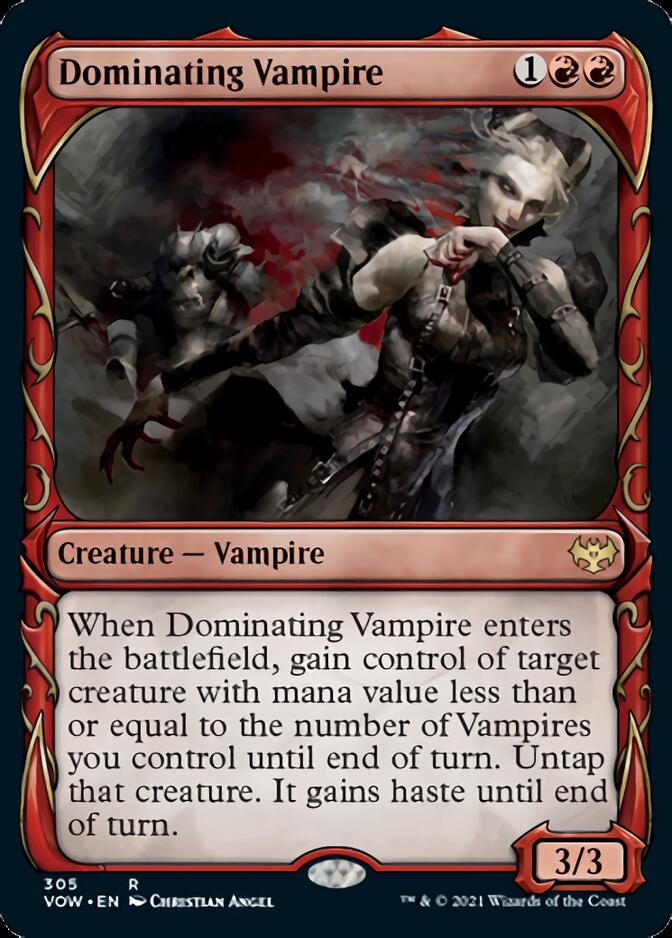 Dominating Vampire (Showcase Fang Frame) [Innistrad: Crimson Vow] | Silver Goblin