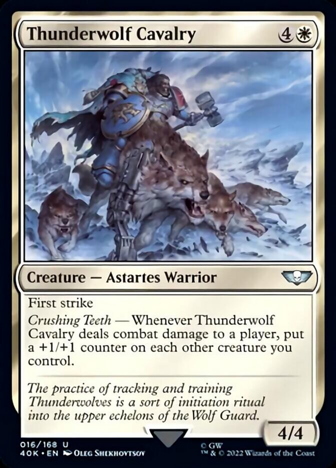 Thunderwolf Cavalry (Surge Foil) [Warhammer 40,000] | Silver Goblin