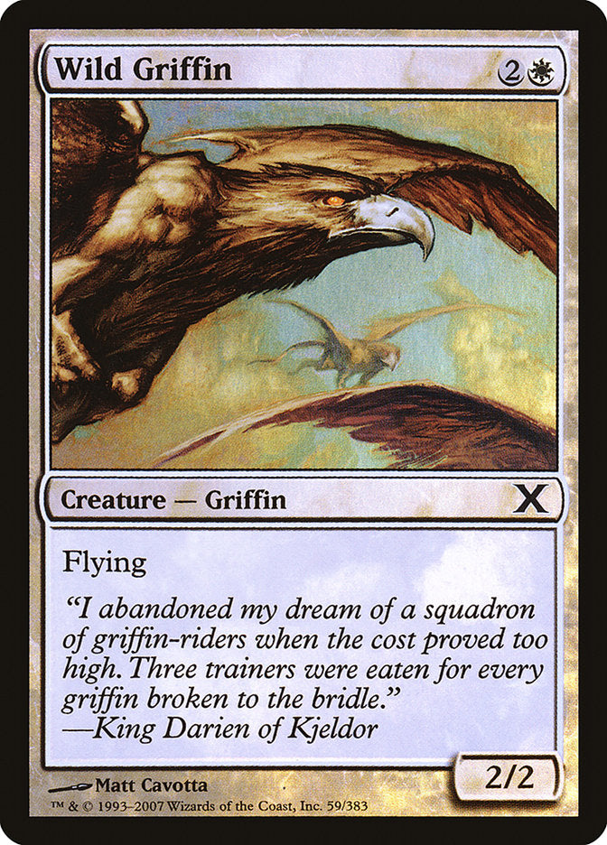 Wild Griffin (Premium Foil) [Tenth Edition] | Silver Goblin