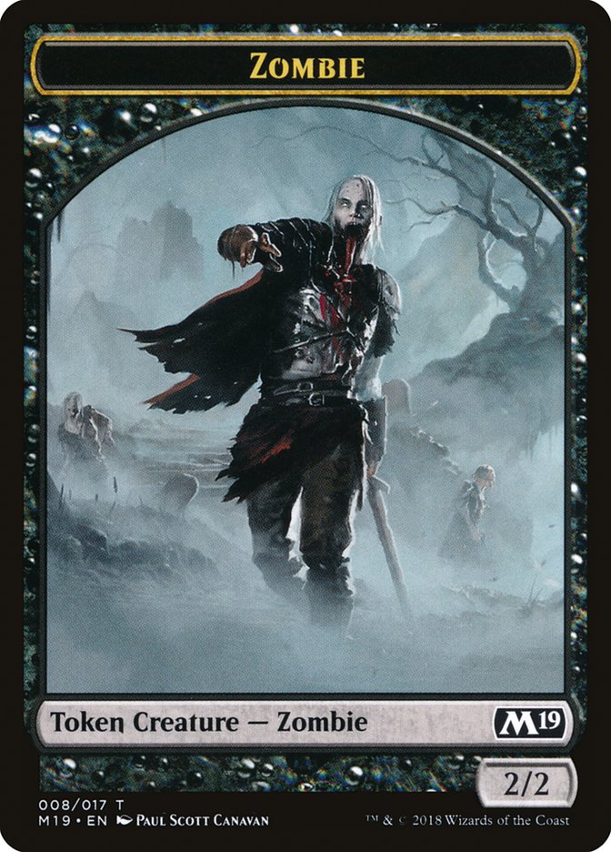Zombie Token [Core Set 2019 Tokens] | Silver Goblin