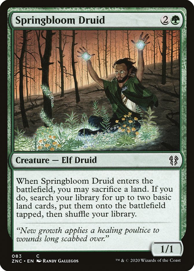 Springbloom Druid [Zendikar Rising Commander] | Silver Goblin