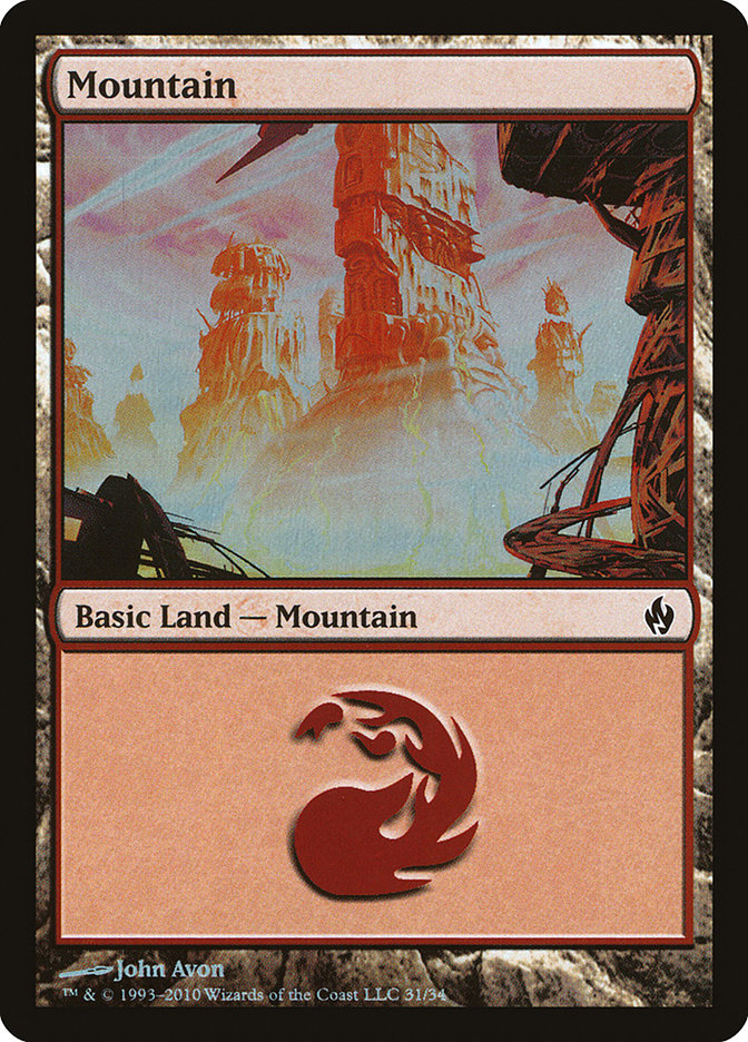 Mountain (31) [Premium Deck Series: Fire and Lightning] | Silver Goblin