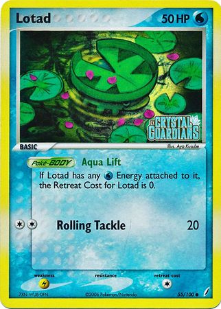 Lotad (55/100) (Stamped) [EX: Crystal Guardians] | Silver Goblin