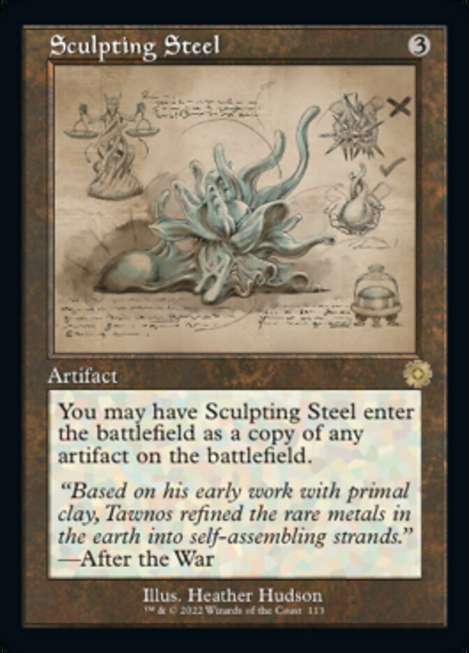 Sculpting Steel (Retro Schematic) [The Brothers' War Retro Artifacts] | Silver Goblin