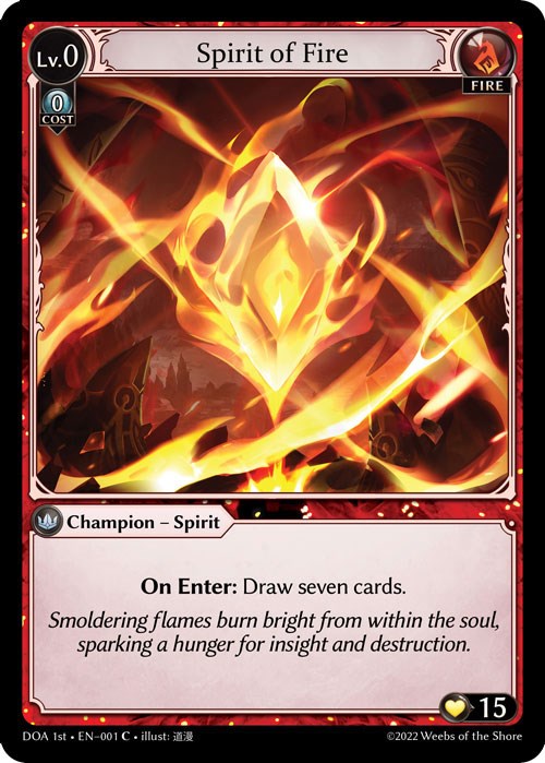 Spirit of Fire (001) [Dawn of Ashes: 1st Edition] | Silver Goblin