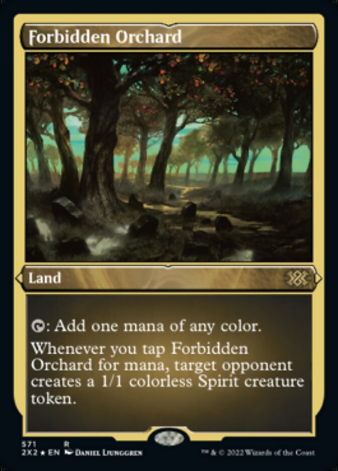 Forbidden Orchard (Foil Etched) [Double Masters 2022] | Silver Goblin