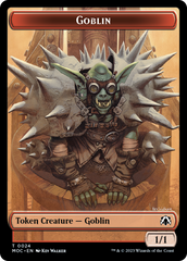 Goblin // Sliver Double-Sided Token [March of the Machine Commander Tokens] | Silver Goblin